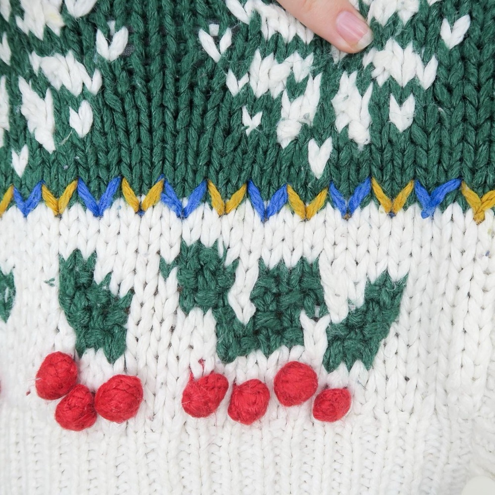 Vintage 90s Cabin Creek Christmas Cardigan Sweater - Picture 6 of 7